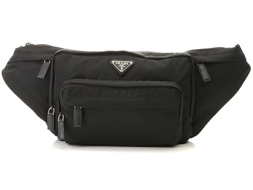 Prada Waist Bum Body bag black calfskin